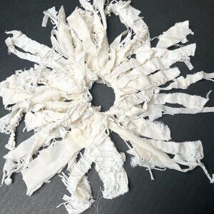 Fringe Hair Tie Cream White Mummy Halloween Costume Ghost Cosplay Dreadfalls OS